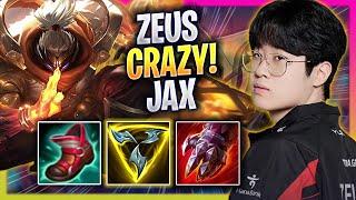 ZEUS CRAZY GAME WITH JAX! - T1 Zeus Plays Jax TOP vs Warwick! | Season 2024