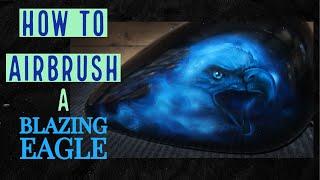 How to Airbrush A Realistic True Fire Eagle On A Harley Davidson Fuel Tank