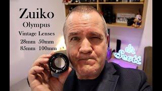 Olympus Zuiko - The Light of God - Vintage Lenses - 28, 50, 85, and 100mm