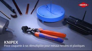 KNIPEX Pince coupante à ras à forte démultiplication pour métaux tendres et matières plastiques