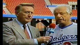 Vin Scully and Don Drysdale at St Louis, May 26, 1990