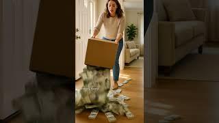평범한 택배? 아니 돈택배!ㅣDragging Boxes... Dropping Bills!  #금전운#부자되는법#wealth#money#affirmation#행운#