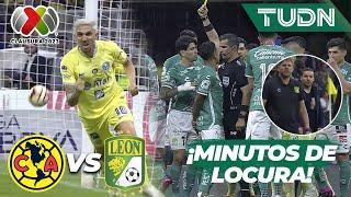  ¡MINUTOS DE LOCURA!  Voltereta POLÉMICA, trifulca y PELEA DE DT`s | América 2-1 León |  TUDN