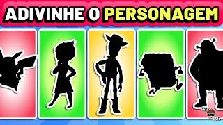 Adivinhe 100 PERSONAGENS pela SOMBRA | Geek Quiz