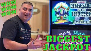 My BIGGEST JACKPOT On Cats Hats & More Bats Lock It Link Slot