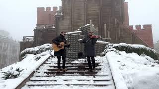 Christmas music (Jingle Bell Rock) in Kyiv, Ukraine