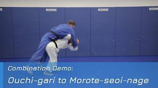 Ouchi-gari to Morote-seoi-nage - Combination demo