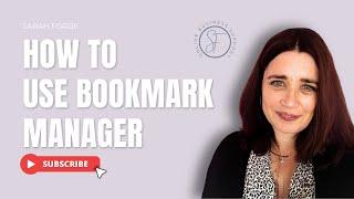 How to use Bookmark Manager