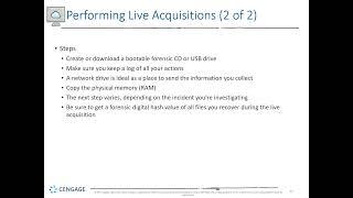 Guide to DF - Chapter 10 - Virtual Machine Forensics, Live Acquisitions, and Network Forensics