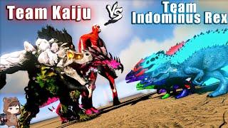 Team Indominus Rex VS Team Kaiju (Godzilla, mothra, etc)| ARK Mod Battle Ep.123