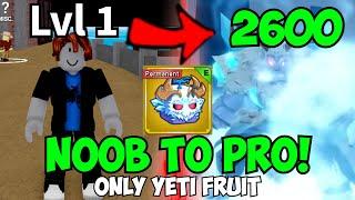 Noob To Pro With NEW YETI FRUIT in Blox Fruits! (Day 1)