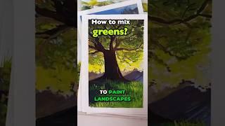  How to mix greens with paint