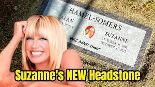 SUZANNE SOMERS' grave and NEW HEADSTONE - on the 1 year Anniversary of her death