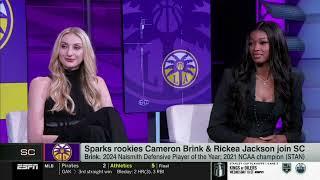 Rookies Cameron Brink, Rickea Jackson Sportscenter Interview Before WNBA Season | Los Angeles Sparks