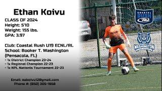 Ethan Koivu | Class of 2024 | Goalkeeper | College Soccer Recruiting Video