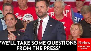 BREAKING NEWS: JD Vance Takes Questions From Reporters, Rallies Supporters In Arizona