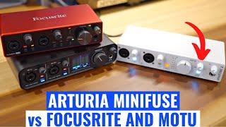 Arturia MiniFuse vs Focusrite Scarlett vs MOTU M2 + Neumann U87