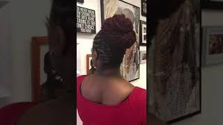 Loc styling at Mahogany Natural Hair Salon Palm Beach