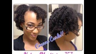 Cocoon Curls on Medium Length Natural Hair -Naptural85 Inspired-