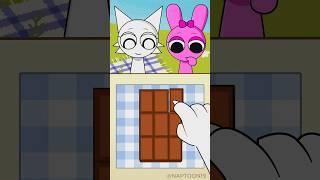 Sprunki Cutting Chocolate Trick Animation #sprunki #shorts #animation