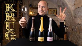 3 BOTTLES = 1,400 $  MASTER OF WINE Tastes KRUG Champagne