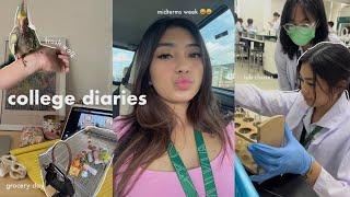 COLLEGE DIARIES | studying for midterms, grocery day, frosh walk 