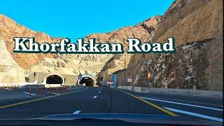 Khorfakkan road || driving tour beautiful Mountain View || longest tunnel || uae road trip