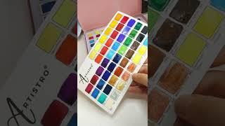 Artist quality watercolours for CHEAP?! Artistro watercolour paint set unboxing and review