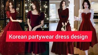 letast partywear Dress | New party Dress Designs Ideas | Best Korean Red Velvet Outfits.!#koreandres