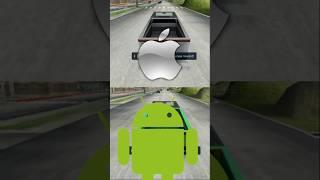 *NEW* SUPERFAST ANDROID VS IOS RACE! || Extreme car driving simulator | TESLA edition #shorts