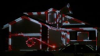 Christmas House Projection Mapping Display Live