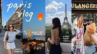 paris vlog  seine river picnic, eiffel tower view restaurants, luxury shopping, aesthetic cafes