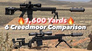 6mm Creedmoor Head To Head 1,600 Yards!