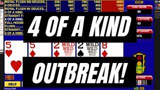 4 of a Kind are Everywhere at Deuces Wild Video Poker! #gamblegrind  #videopoker