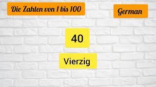 Numbers (1-100) in German #german #numbers @germanlearnlanguage