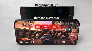 iPhone 16 Pro Max (A18 Pro) vs REDMAGIC 10 Pro (Snapdragon 8 Elite) in GRID Legends | iOS & Android