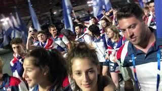 Team Maccabi GB enter the Opening Ceremony of the 20th Maccabiah Games