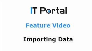 IT Portal - Import Options