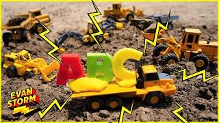 Storm Academy Learning ABC: Construction Trucks Dig Up Alphabet At The Beach