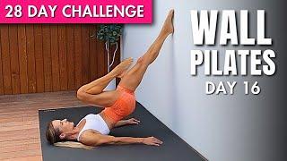 12 Min Wall Pilates for Legs & Glutes | 28 DAY WALL PILATES CHALLENGE Day 16