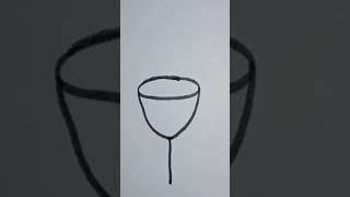 Juice cup drawing easy trick
