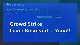 Fix Crowd strike Blue Screen error | How to Fix Crowd Strike Dump error | 100% Solution