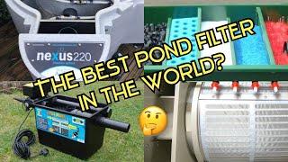 THE BEST KOI POND FILTER IN THE WORLD!! / KOI TEETH!!  ROTARY DRUM FILTER / NEXUS 220 / MULTIBAY