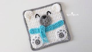 Polar Bear Crochet Square