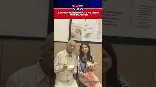 Watch: Infosys’ Founder Narayan Murthy Enjoys Ice Cream With Daughter Akshata Murthy #shorts