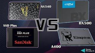 Sandisk SSD Plus vs Crucial BX500 vs Kingston A400 vs Apacer AS340