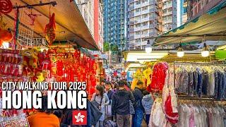 Hong Kong — City Walking Tour 2025【4K HDR】Wan Chai | Lunar New Year