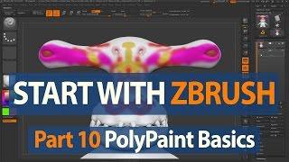 How to Start with ZBrush - PolyPaint Basics - Part 10