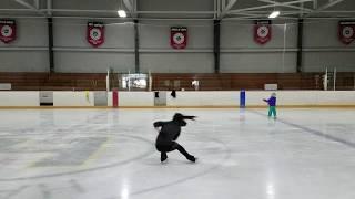 Broken leg sit spin (Level 4) flying entry - figure skating elements by Diana Nightingale