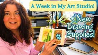 The BEST Sketchbooks, The First Page, Draw with me! Art Studio Vlog